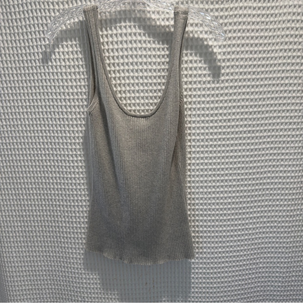 Frame Gray Ribbed Tank Top